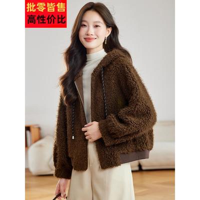 皮毛一体羊羔毛外套女款秋冬季2025新款今年流行爆款加厚开衫上衣
