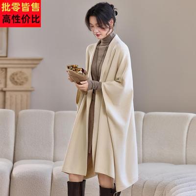 披肩外套女春秋款2025新款高级感爆款慵懒风斗篷外搭时尚洋气开衫