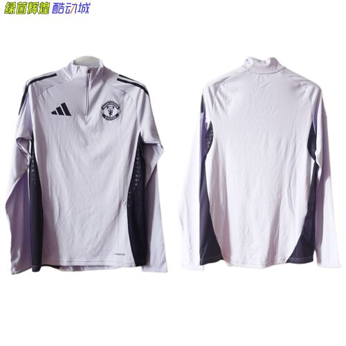 KA8940阿迪达斯曼联adidas球员版半拉链训练服运动套头轻薄卫衣