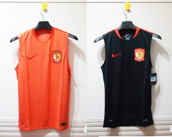 749194正品NIKE耐克中超广州队恒大足球训练服比赛无袖上衣背心
