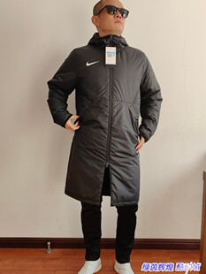 耐克NIKE中超加长款保暖足球训练棉服连帽运动大衣CW6767-010-451