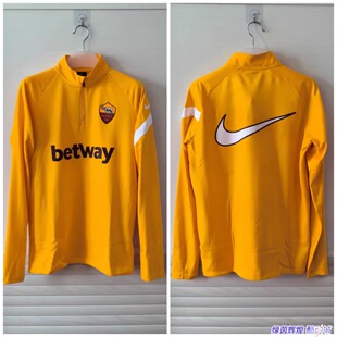 CT4754正品NIKE耐克DIY罗马队广告薄绒长袖球员版足球半拉链卫衣