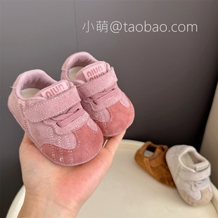 新款婴儿鞋3-6-12月春季休闲德训鞋0-1岁透气百搭软底防掉学步鞋