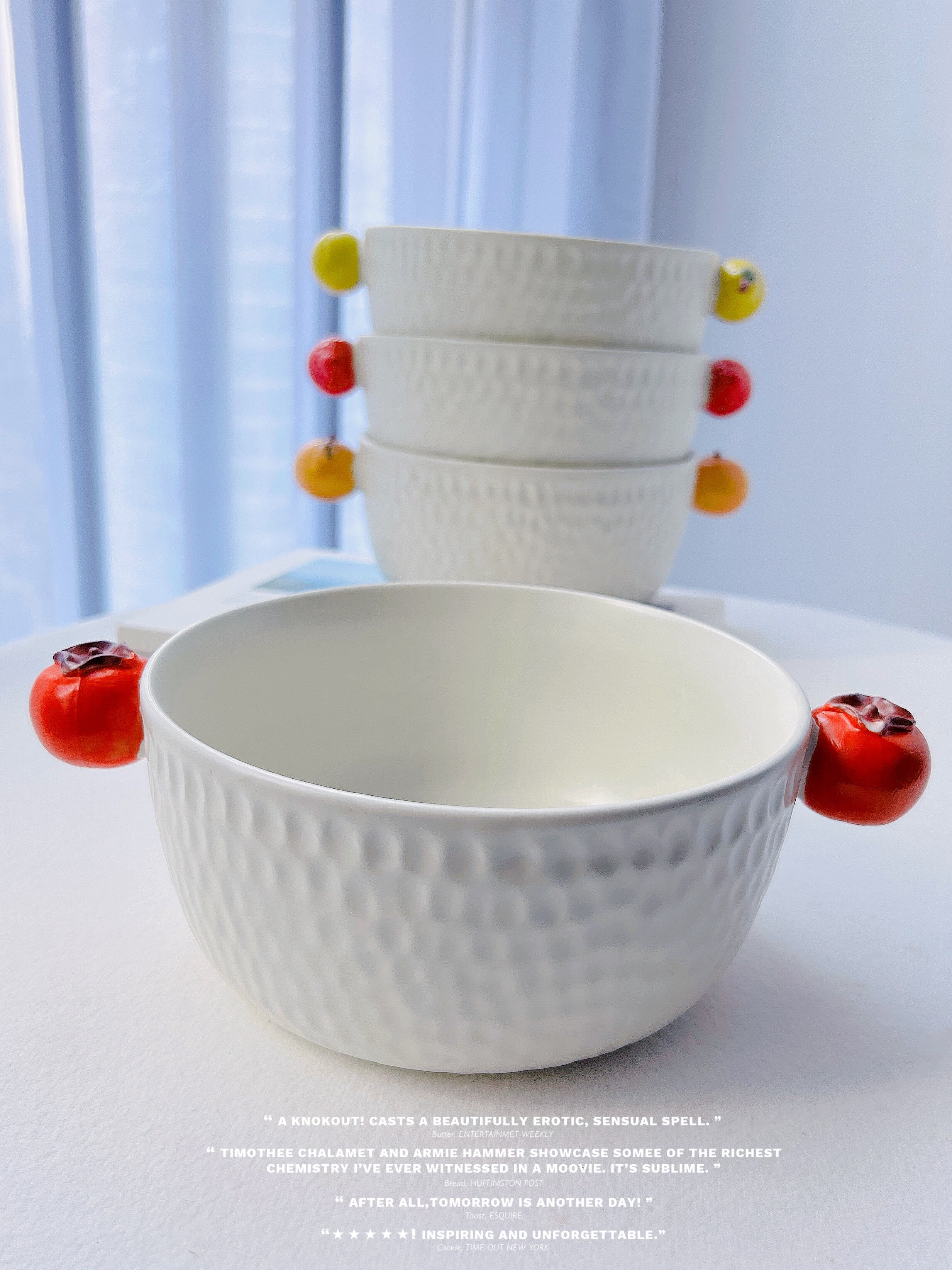 家用双耳防烫大面碗景德镇陶瓷汤碗日式餐具面条碗创意面碗釉下彩