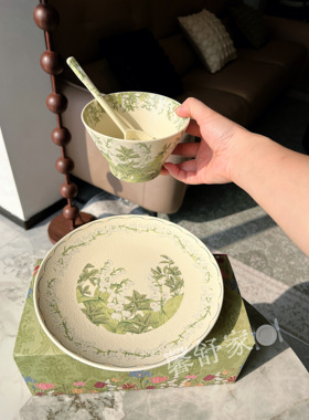 馨舒家幸福铃兰花陶瓷餐具套装碗盘碟子家用高级乔迁餐具送礼套装