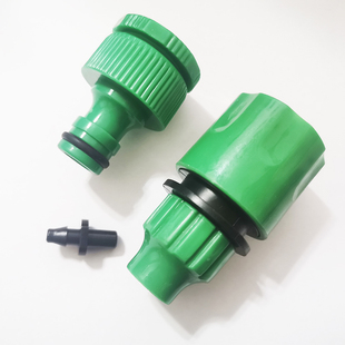 半自动浇水浇花配件灌溉16PE912管811管水龙头4分六分带奶嘴快接