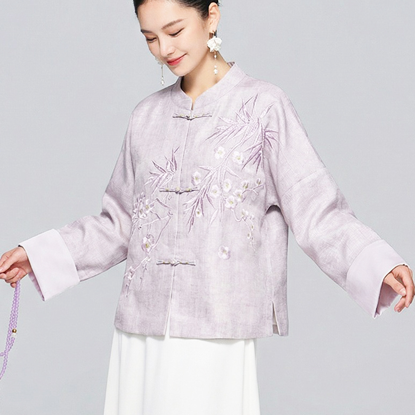 新中式国风气质刺绣时尚年轻复古轻奢外套装裙开衫提花唐装回门服