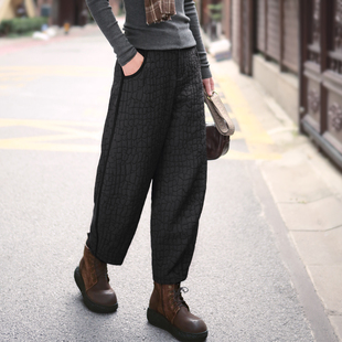 萝卜裤 女棉裤 夹棉小个子复古款 灯笼裤 2025冬厚款 气球裤 九分靴裤