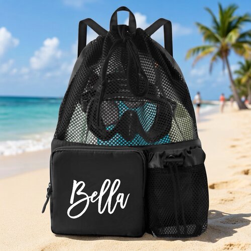 Swimming Bag 定制名字游泳包健身房瑜伽收纳包海滩旅行袋沙滩包