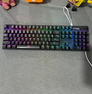 金士顿HyperX Origins起源红轴104键电竞游戏键线分离机械键盘