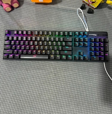 金士顿HyperX Origins起源红轴104键电竞游戏键线分离机械键盘