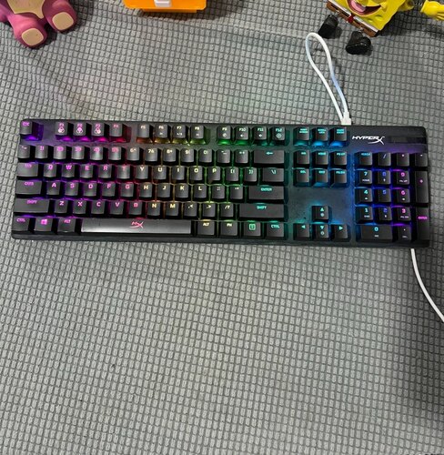 金士顿HyperX Origins起源红轴104键电竞游戏键线分离机械键盘