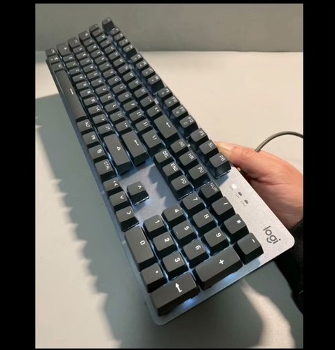 正品罗技k845机械键盘有线电竞游戏办公usb青轴单usb接口电脑新款