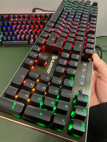 双飞燕q820n青轴光轴插拔轴机械键盘混光电竞游戏专用单USB接口