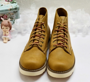 红翼9111头层牛皮工装鞋马丁靴男女同款