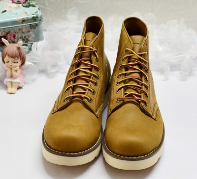 红翼9111头层牛皮工装鞋马丁靴男女同款