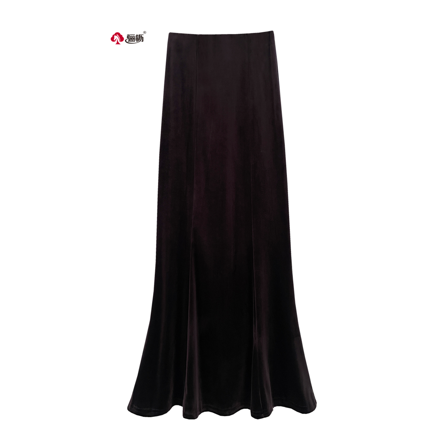 骊枥普厚丝绒鱼尾裙 高腰显瘦修身半身裙女秋冬 通勤垂顺长裙6213