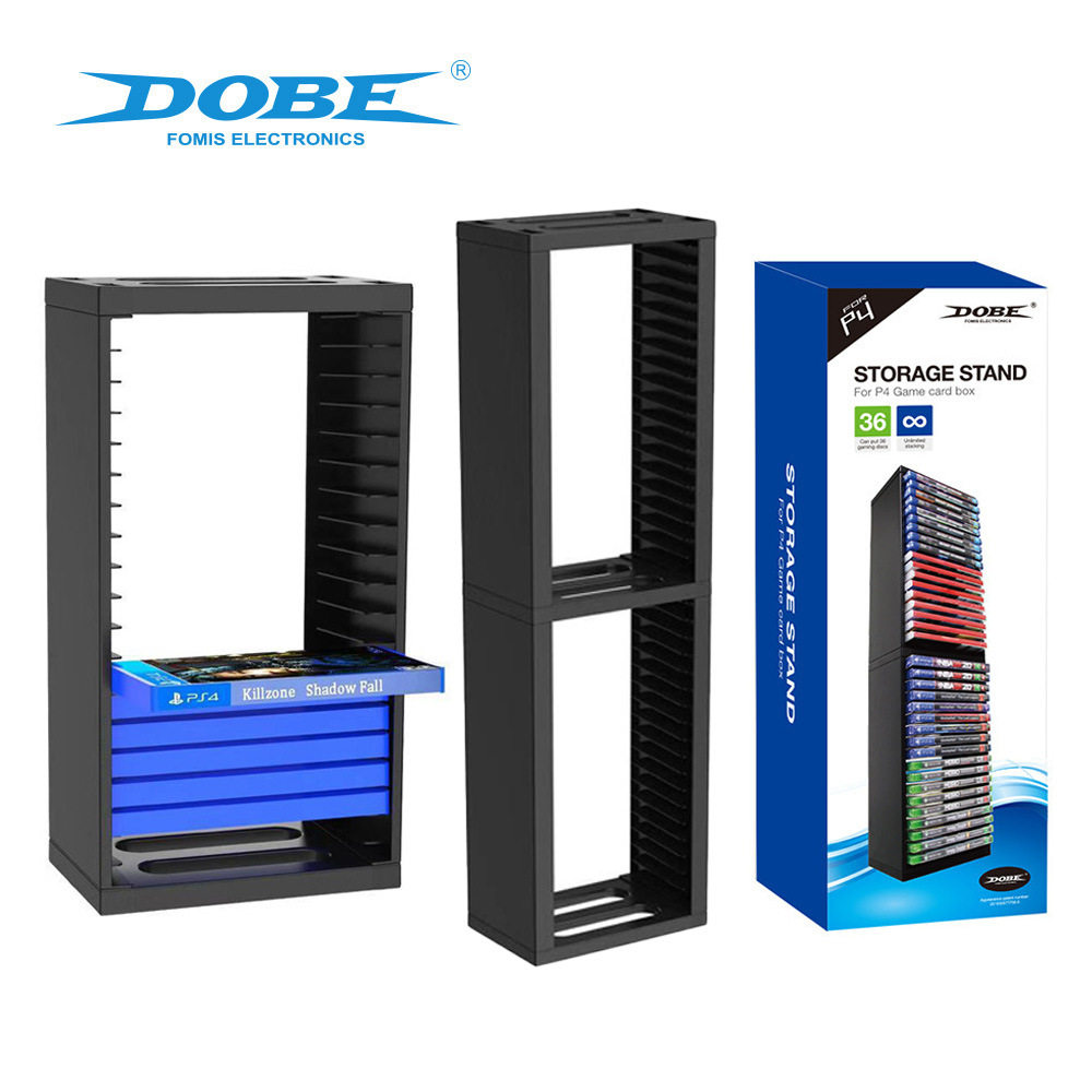 PS4游戏光盘盒双层收纳碟架PS4 Slim Pro主机碟片收纳架TP4-19280