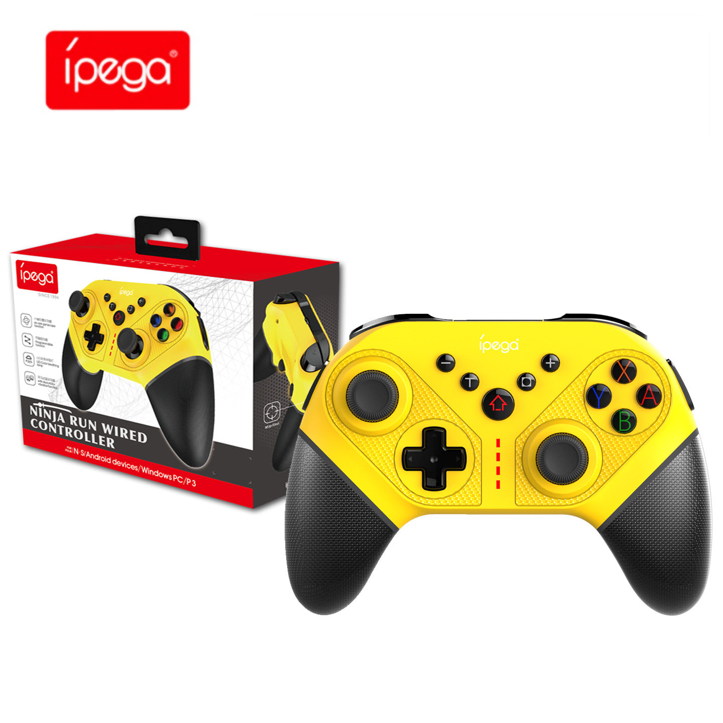 忍者Switch无线蓝牙手柄NS主机手柄带连发安卓PC/PS3有线游戏手柄