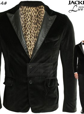 JACKROSE / Luv Maison 天鹅绒豹纹 山羊皮领 礼服 西服 日本进口