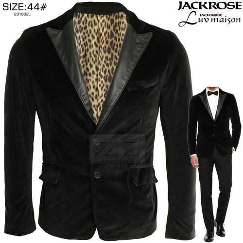 JACKROSE / Luv Maison 天鹅绒豹纹 山羊皮领 礼服 西服 日本进口
