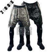 连体两件套银色牛皮短裤 legging 弹力羊皮紧身瘦腿皮裤 暗黑高街