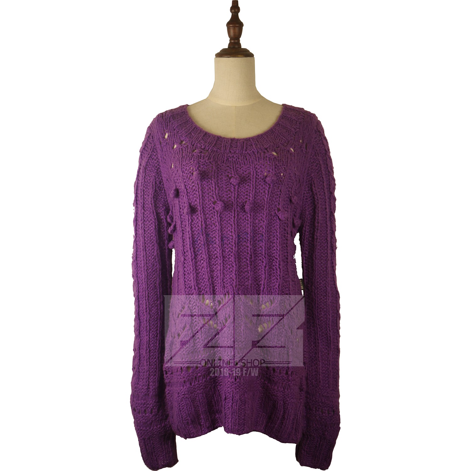 意大利藕荷色包臀高弹毛衣