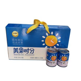 深州富瑞特黄桃果肉果汁饮料饮品礼盒装250毫升*8罐礼盒