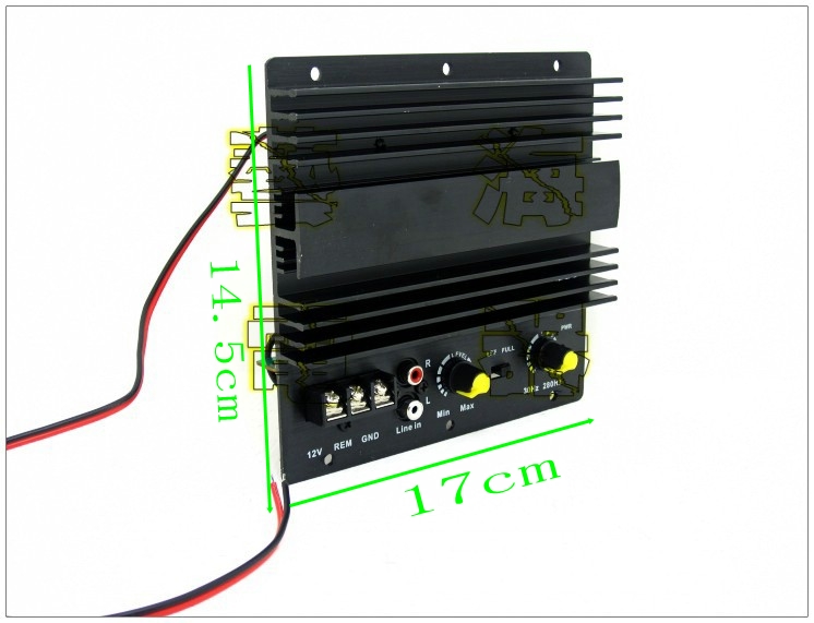300W梯形箱专业全音/纯低音功放板 12V对管8寸10寸12寸车载低音