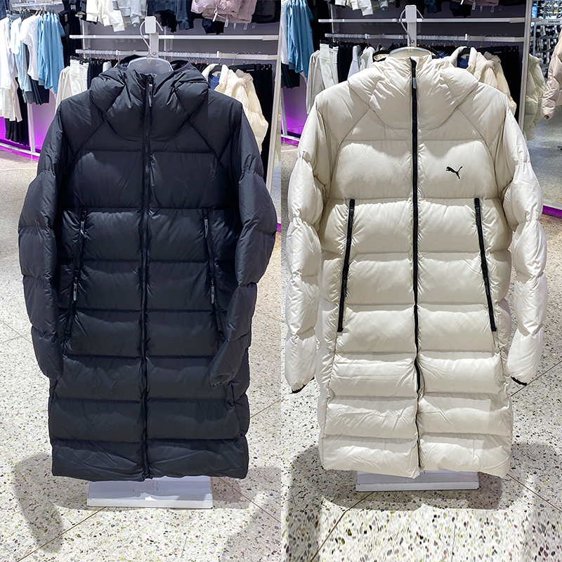 PUMA彪马长款羽绒服男女2024冬季情侣运动外套684116-01-67-87