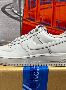 Nike耐克男鞋AF1空军一号灰色复古低帮休闲运动板鞋IH1698-001