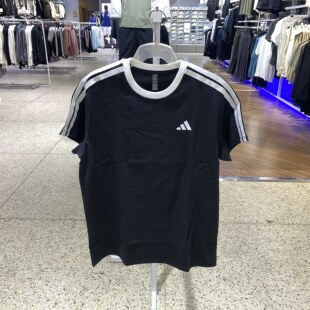 Adidas/阿迪达斯DANCETEE1女士经典运动条纹短袖T恤JY7612