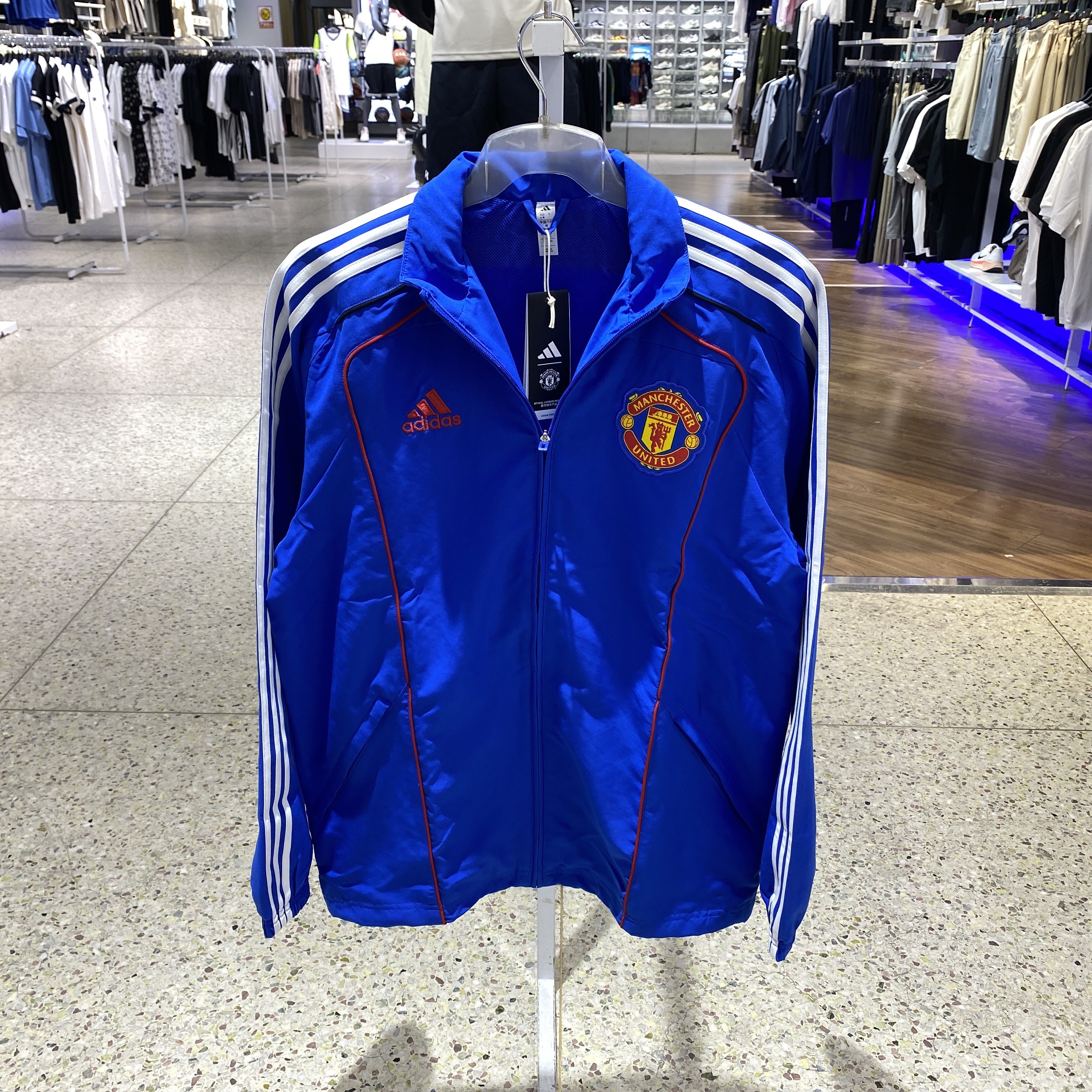 Adidas/阿迪达斯2025男士足球经典运动立领宽松外套JF0372