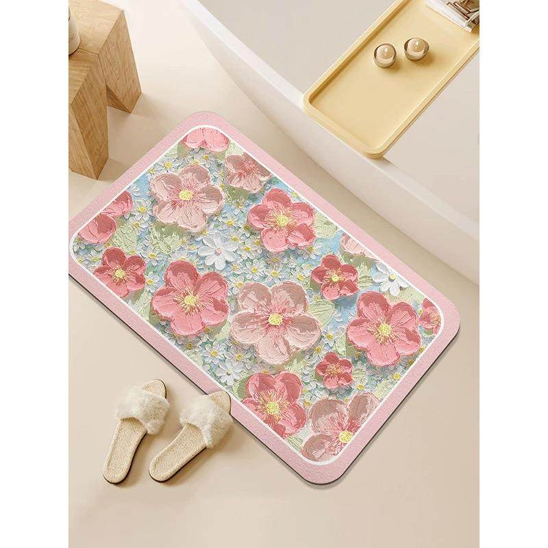 硅藻泥速干软地垫浴室卫生间洗手间厕所门口吸水防滑脚垫子小地毯