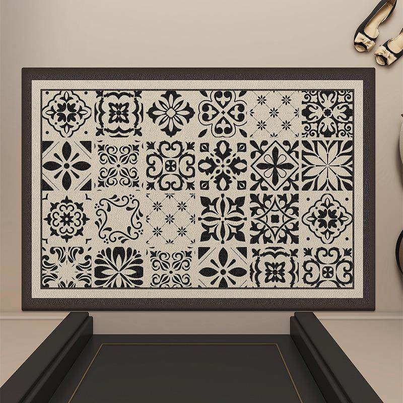 复古入户门地垫门口外进门防滑除尘脚垫室内玄关换鞋垫可裁剪地毯