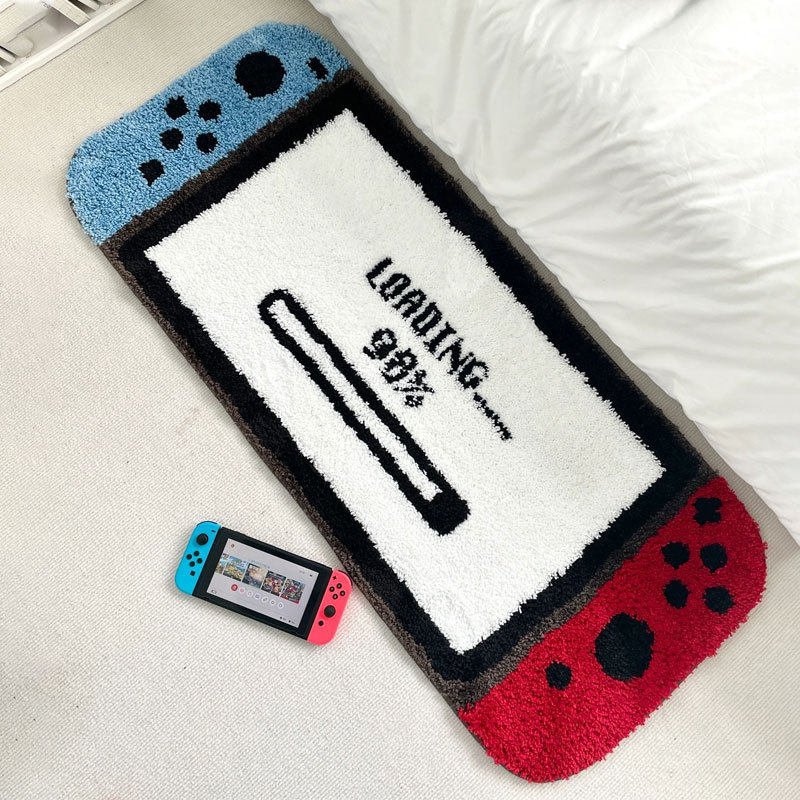卡通Switch游戏机卧室阳台飘窗毯好打理羊绒地毯耐磨防滑床边毯