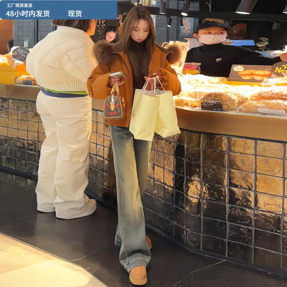 韩版慵懒风大毛领羽绒服外套女2025冬新款独特宽松百搭保暖派克服