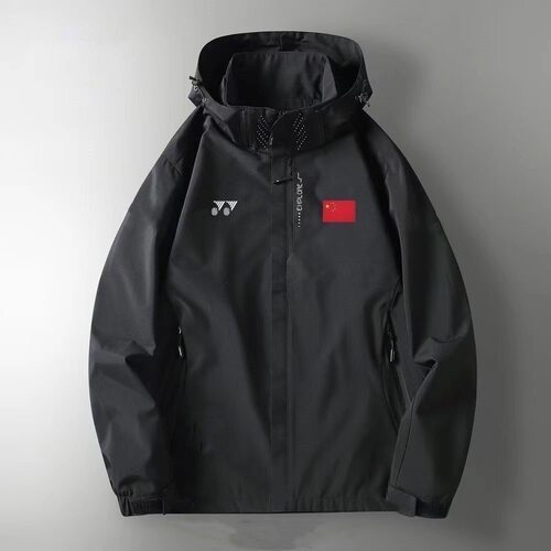 YY羽毛球服冲锋衣三合一加绒加厚外套男女防风登山服防水户外运动