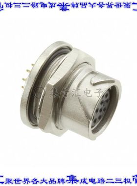 LF10WBRB-12SD 圆形连接器12POS插座母插口焊接镀金面板安装通孔
