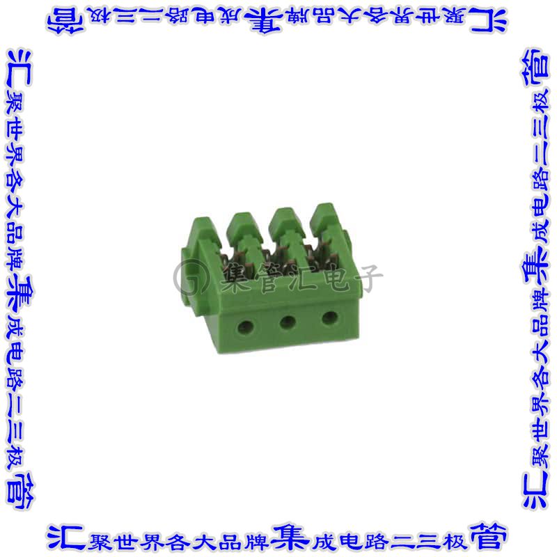 03ZR-8M-P 矩形连接器3POS插座1.5mm母插口绿色IDC锡自由悬挂