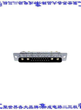 681M21WA4PL151 连接器21(17+4电源)插头公引脚2排D-Sub组合式面