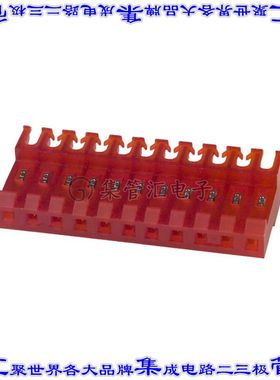 4-640601-1 矩形连接器11POS插座3.96mm母插口红色IDC锡自由悬挂