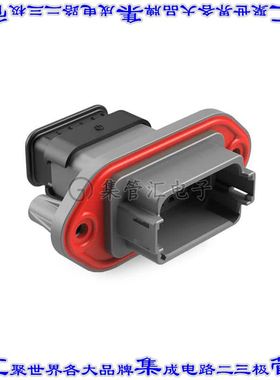 AT04-12PA-PM15 矩形连接器外壳12POS插座2排公形引脚灰色面板安