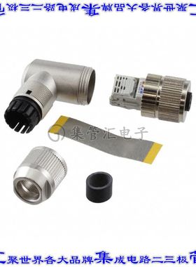 1553666 圆形连接器8POS插座母插口IDC镀金自由悬挂