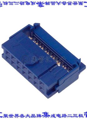 CWR-227-14-0000 矩形连接器14POS插座2排2.54mm母插口蓝色IDC镀