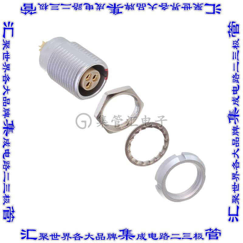 ECG.1B.303.CLL 圆形连接器3POS插座母插口焊杯镀金面板安装
