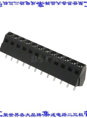 1-1546074-2 线对板连接器12POS接线端子5.08mm通孔35角度带板