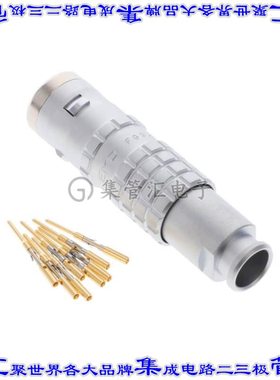 FGG.1K.308.CYCC55Z 圆形连接器8POS插头公引脚压接镀金自由悬挂