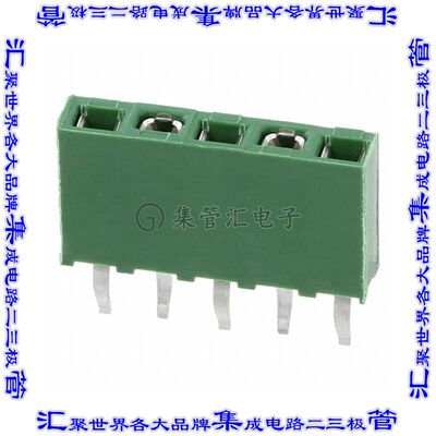 215297-5 针座连接器5POS插座2.54mm母形插口通孔直针镀金