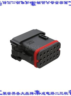 AT16-18SA-K004 矩形连接器外壳18POS插头3排母形插口黑色自由悬